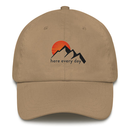 here every day logo hat